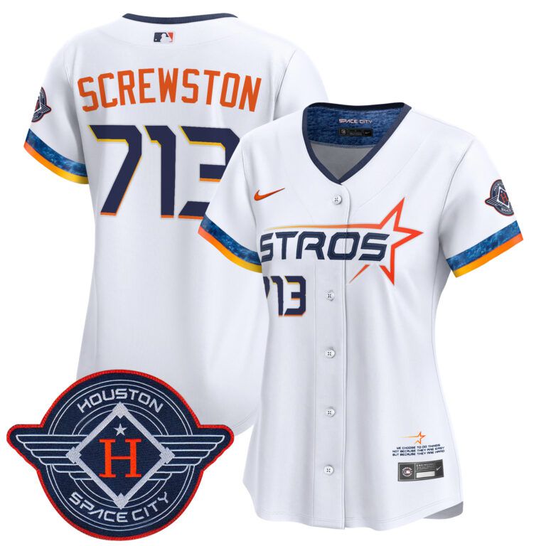 Women Houston Astros 713 Screwston white 2025 City Connect Vapor Premier Limited Jersey